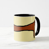 De bruine teckel mok (Voorkant rechts)