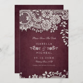 De  bruinkoolbrij van Burgundy redt de datum Save The Date (Voorkant / Achterkant)