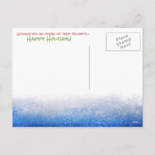 De Bruinvis van de Dolfijn van Kerstmis van de Feestdagenkaart (Achterkant)