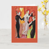 De brullende Dansende Paren van Jaren '20 Kaart (Gele Bloem)