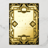 De brullende jaren twintig - Oudejaarsfeest Folie Uitnodiging (Voorkant)