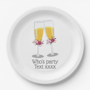 De Brunch van Champagne en Bruisend juicht Papieren Bordje