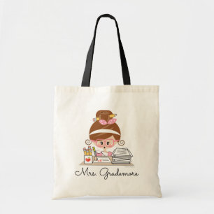 De Brunette van het Canvas tas van de leraar