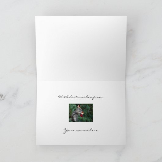 De brutale Aardeekhoorn van Kerstmis Feestdagen Kaart (Binnen)