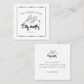 De brutale big met vleugels aangepaste Logo Vierkante Visitekaartje (Voorkant / Achterkant)