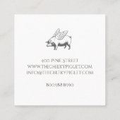 De brutale big met vleugels aangepaste Logo Vierkante Visitekaartje (Achterkant)