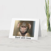 De brutale Kaart van de Verjaardag van de Aap - (Achterkant)