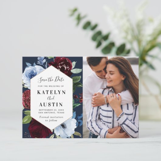 de brute marineschool bewaarde de dadel save the date (Staand voorkant)