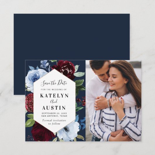 de brute marineschool bewaarde de dadel save the date (Voorkant / Achterkant)