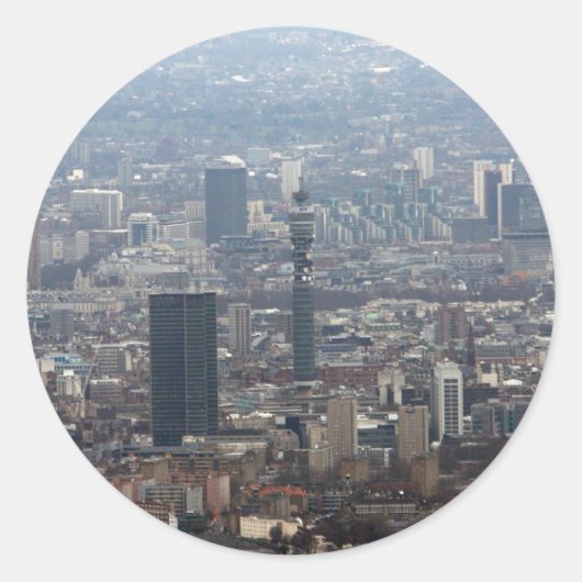 De BT-toren Ronde Sticker (Voorkant)