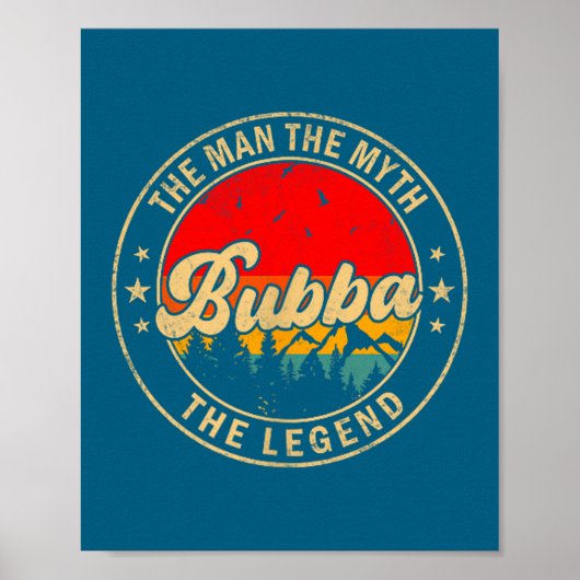 De Bubba Mythe Legende Vintage Retro Poster (Voorkant)