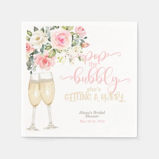 De Bubbel Knalt Ze Gaat Trouwen Servet (Voorkant)