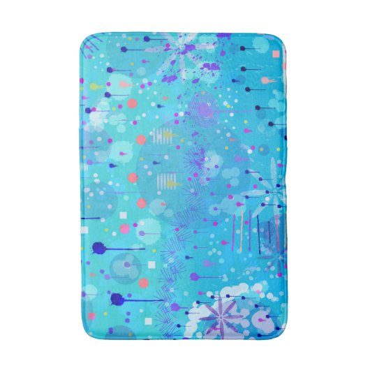 De Bubbelmachine: Blauwe Abstracte Kunst  Badmat (Voorkant Verticaal)