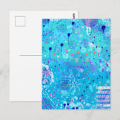 De Bubbelmachine: Blauwe Abstracte Kunst Briefkaart (Voorkant / Achterkant)