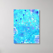 De Bubbelmachine: Blauwe Abstracte Kunst Canvas Afdruk (Voorkant)