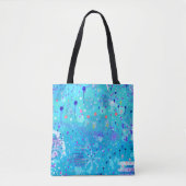 De Bubbelmachine: Blauwe Abstracte Kunst Tote Bag (Voorkant)