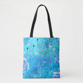 De Bubbelmachine: Blauwe Abstracte Kunst  Tote Bag
