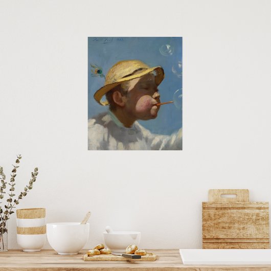 De Bubble-jongen van Paul Peel Poster (Keuken)