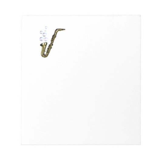 De Bubble Saxofoon Notitieblok (Voorkant)
