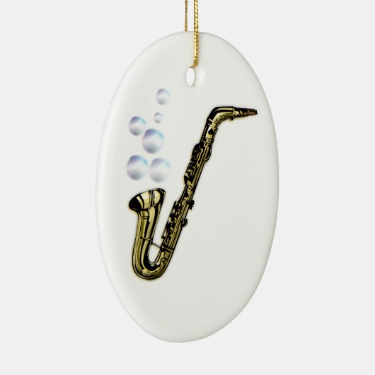 De Bubble Saxophone Keramisch Ornament (Rechts)