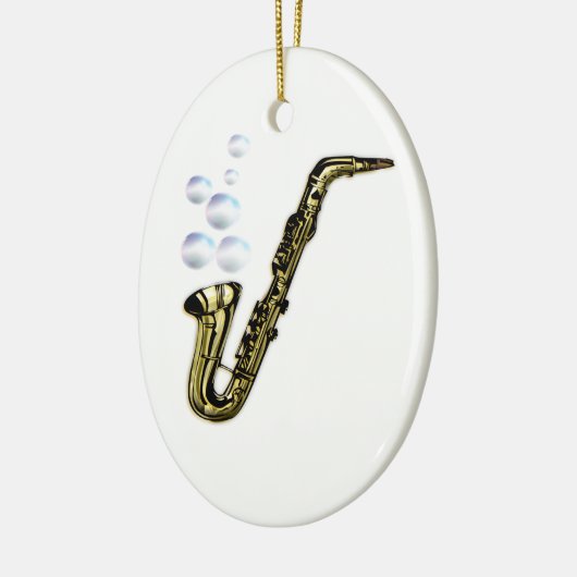 De Bubble Saxophone Keramisch Ornament (Links)