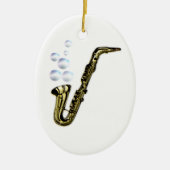 De Bubble Saxophone Keramisch Ornament (Voorkant)