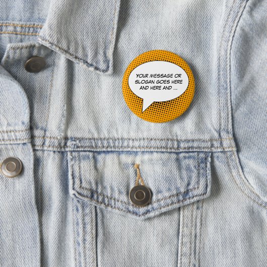 De Bubble van de toespraak Uw Button van de Sjablo (In situ)