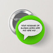 De Bubble van de toespraak Uw Button van de Sjablo (Voorkant /achterkant)