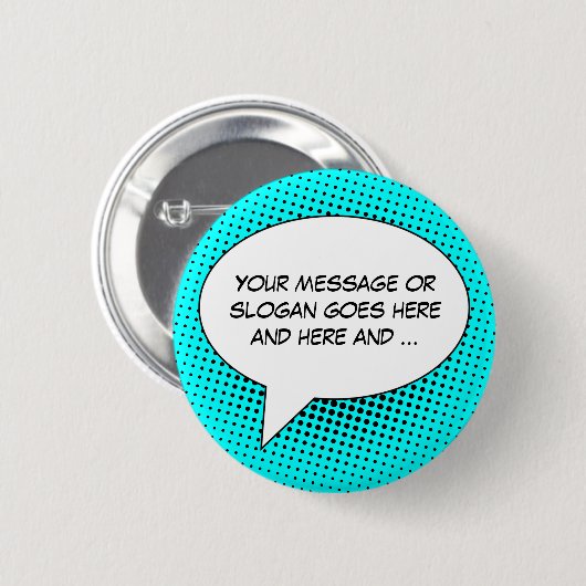 De Bubble van de toespraak Uw Button van de Sjablo (Voorkant /achterkant)