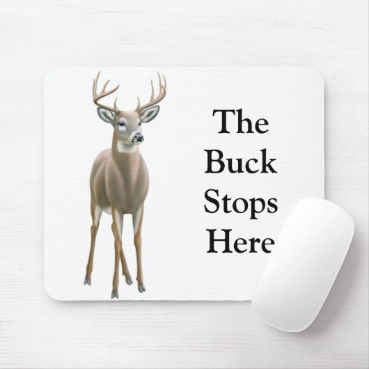 De Buck Stopt hier in Mousepad Muismat (Met muis)