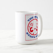 De buck stopt hier. koffiemok (Voorkant rechts)