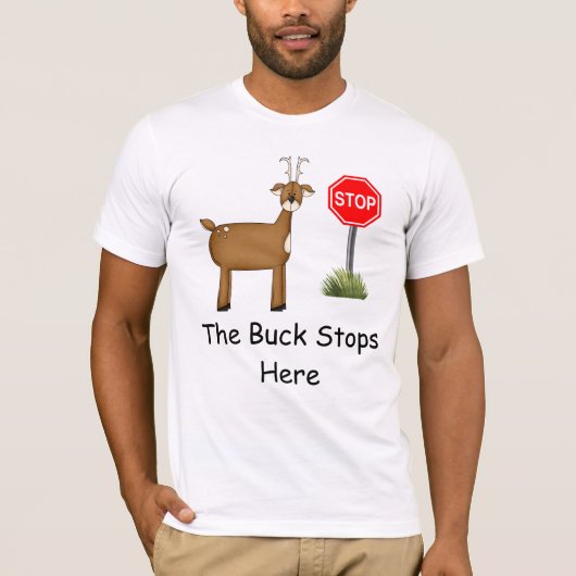 De Buck Stopt hier T-Shirt (Voorkant)