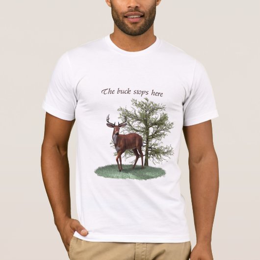 De buck stopt hier. t-shirt (Voorkant)