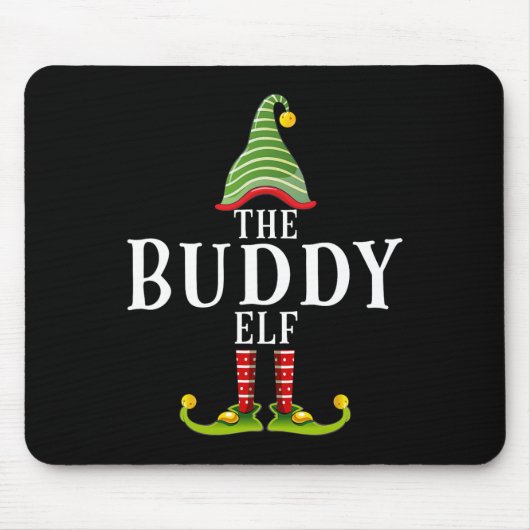 De Buddy Elf Grappig Matching Pyjama Xmas Muismat (Voorkant)
