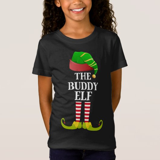De Buddy Elf Kerst Grappige Pyjama Xmas Vakantie T-shirt (Voorkant)