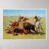 De Buffalo Hunt, 1890 Poster (Voorkant)