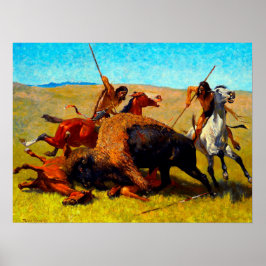 De Buffalo Hunt Frederic Remington 1890 Poster