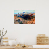 De Buffalo Hunt Native American Hunt Poster (Keuken)