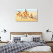 De Buffalo Runners, Big Horn Bassin van Remington Canvas Afdruk (Insitu (Slaapkamer))
