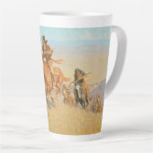 De Buffalo Runners, Big Horn Bassin van Remington Latte Mok (Rechterhoek)