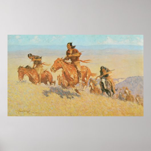 De Buffalo Runners, Big Horn Bassin van Remington Poster (Voorkant)