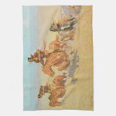 De Buffalo Runners, Big Horn Bassin van Remington Theedoek (Verticaal)