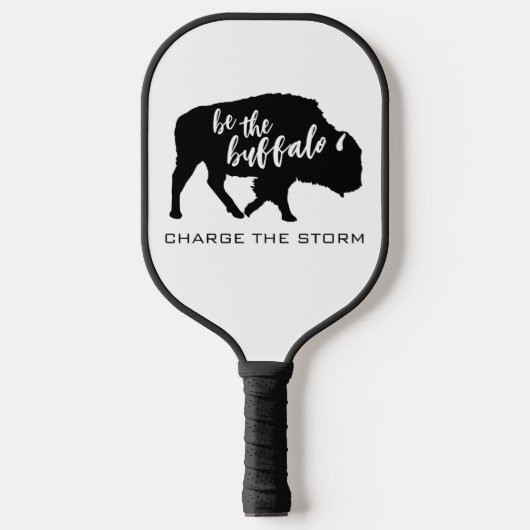 De Buffalo Silhouette Laad het Storm op Pickleball Paddle (Voorkant)