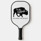 De Buffalo Silhouette Laad het Storm op Pickleball Paddle (Achterkant)