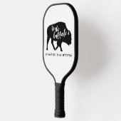 De Buffalo Silhouette Laad het Storm op Pickleball Paddle (Links)