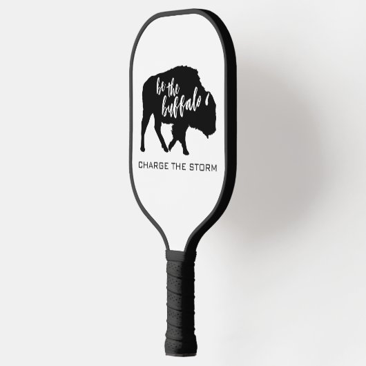 De Buffalo Silhouette Laad het Storm op Pickleball Paddle (Links)