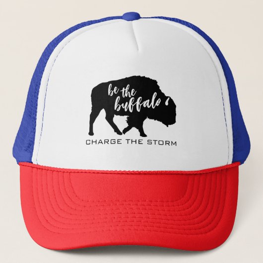 De Buffalo Silhouette Laad het Storm op Trucker Pet (Voorkant)