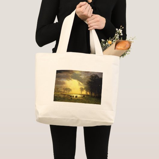 De Buffalo Trail, Albert Bierstadt Grote Tote Bag (Voorkant (product))