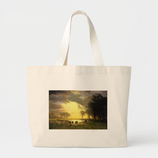 De Buffalo Trail, Albert Bierstadt Grote Tote Bag (Voorkant)