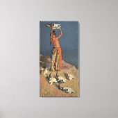 De buffel teruggooien door Frederic Remington Canvas Afdruk (Voorkant)